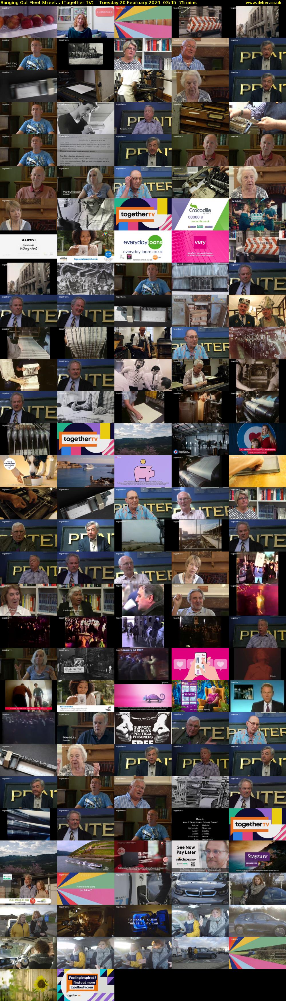 Banging Out Fleet Street... (Together TV) Tuesday 20 February 2024 03:45 - 05:00