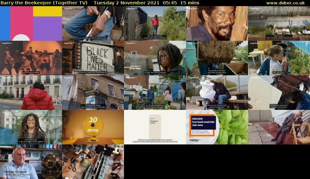 Barry the Beekeeper (Together TV) Tuesday 2 November 2021 05:45 - 06:00