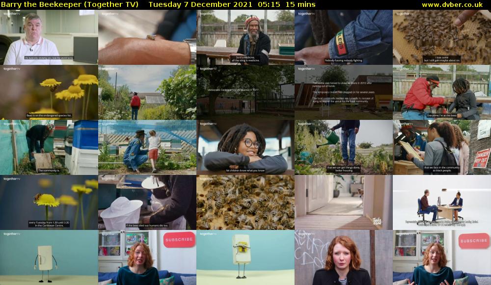Barry the Beekeeper (Together TV) Tuesday 7 December 2021 05:15 - 05:30