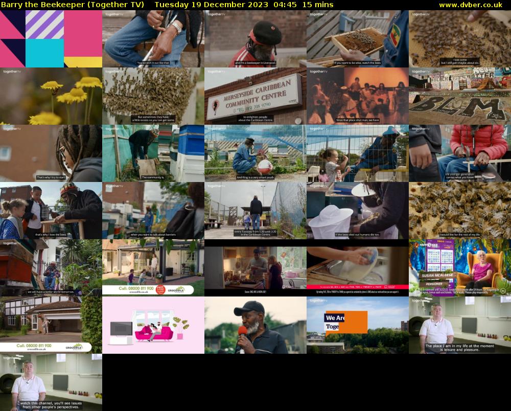 Barry the Beekeeper (Together TV) Tuesday 19 December 2023 04:45 - 05:00
