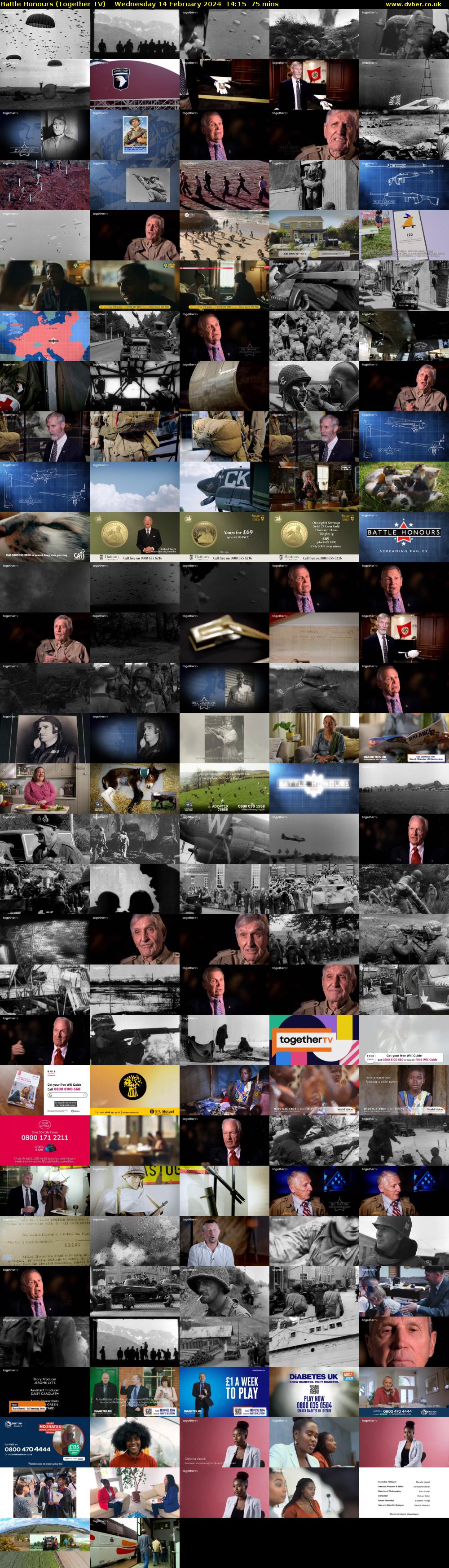 Battle Honours (Together TV) Wednesday 14 February 2024 14:15 - 15:30