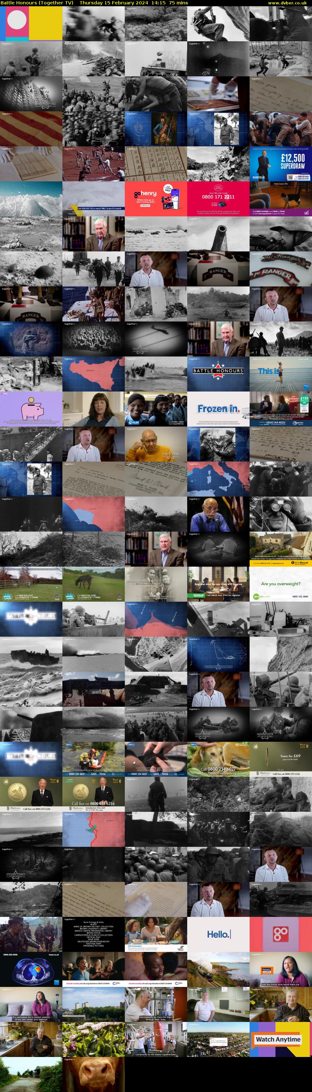 Battle Honours (Together TV) Thursday 15 February 2024 14:15 - 15:30