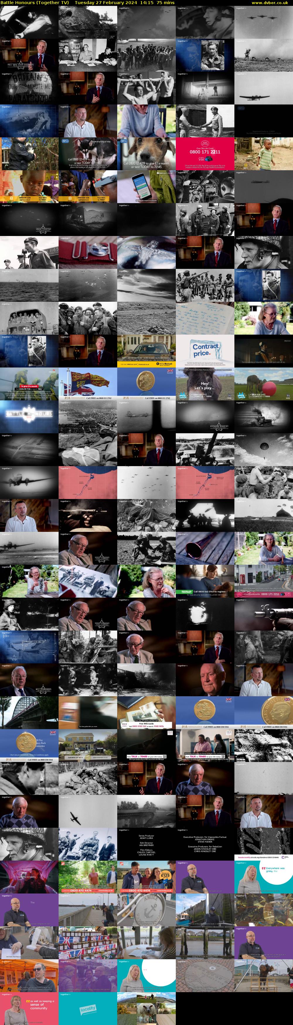 Battle Honours (Together TV) Tuesday 27 February 2024 14:15 - 15:30