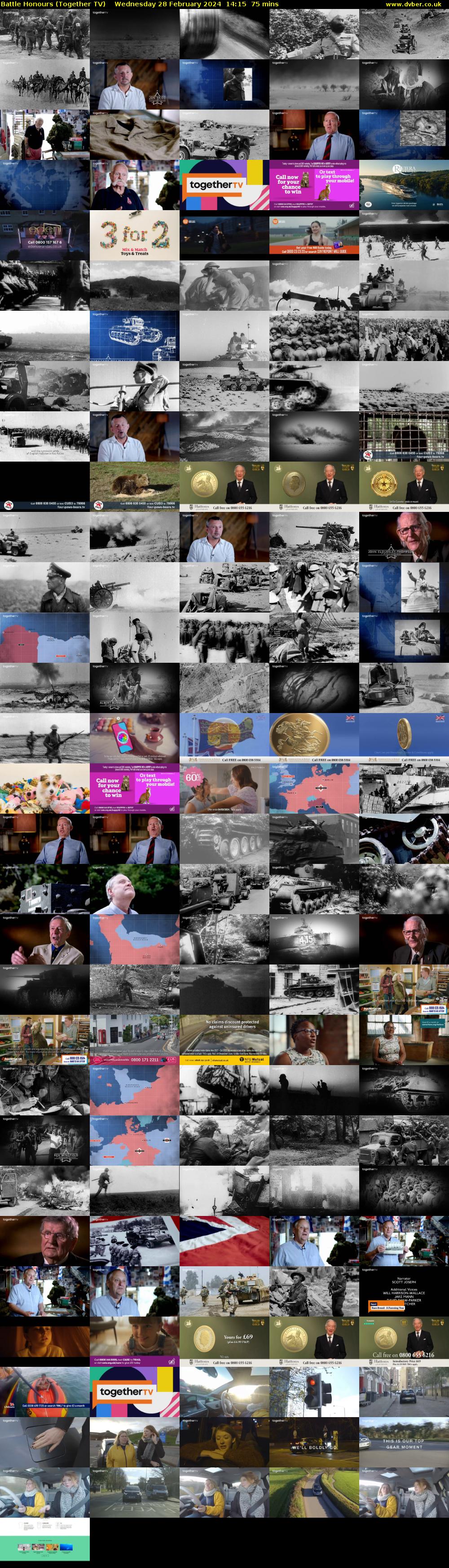 Battle Honours (Together TV) Wednesday 28 February 2024 14:15 - 15:30