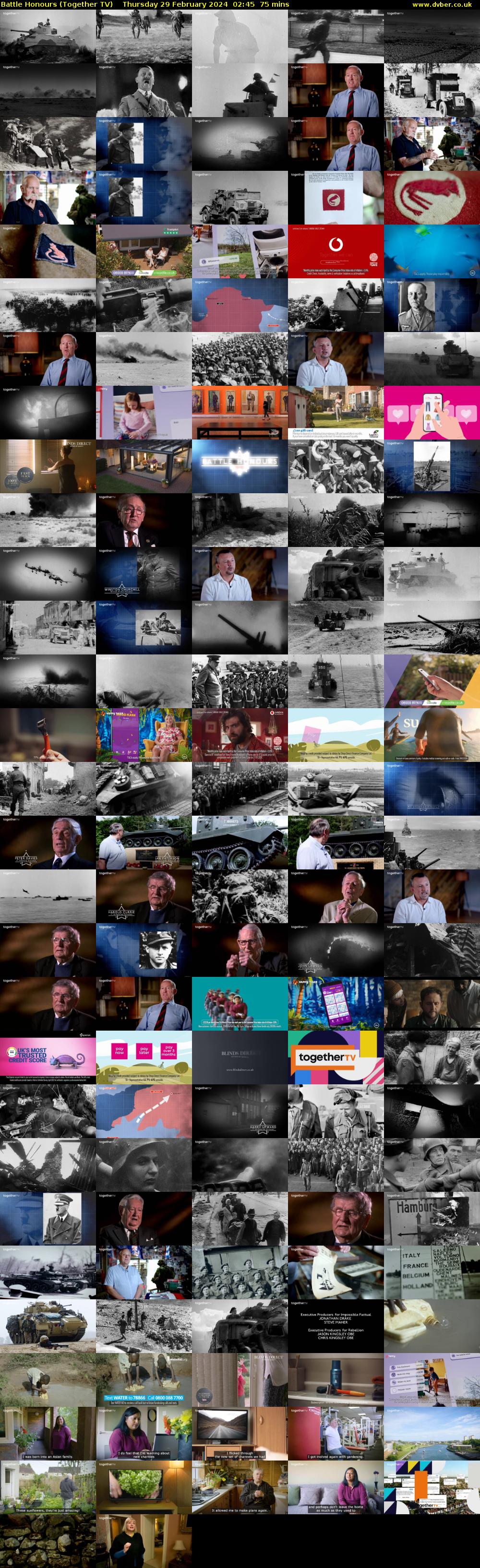 Battle Honours (Together TV) Thursday 29 February 2024 02:45 - 04:00
