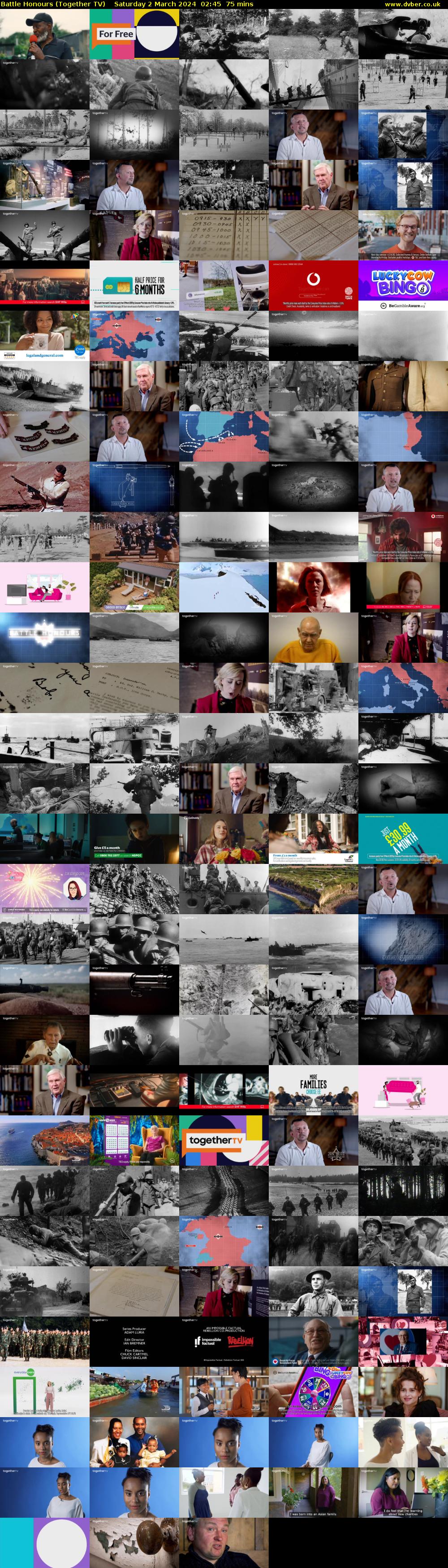 Battle Honours (Together TV) Saturday 2 March 2024 02:45 - 04:00