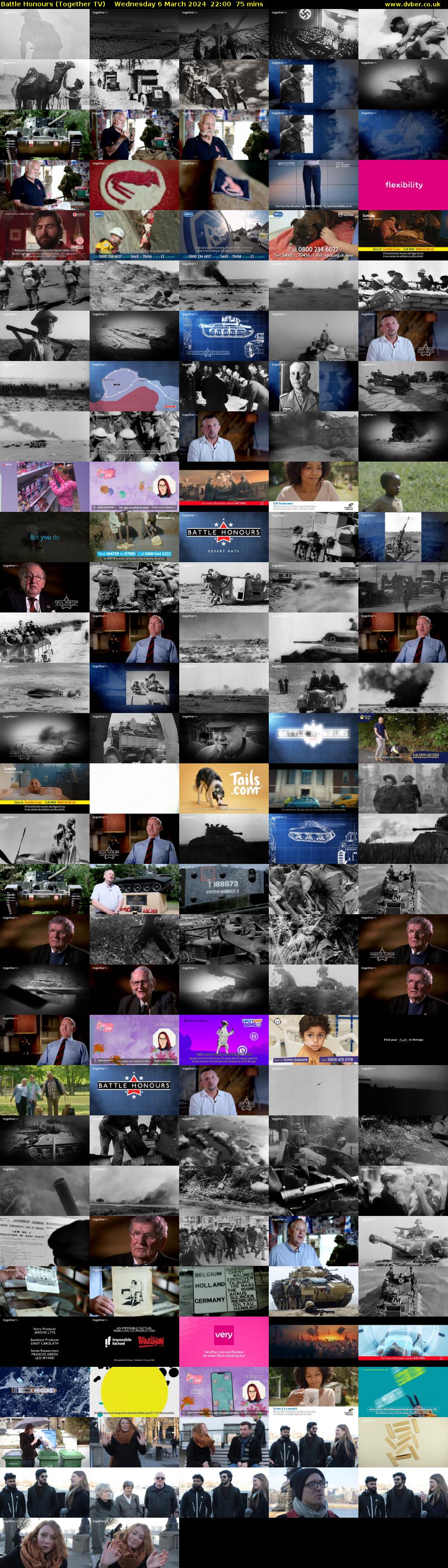 Battle Honours (Together TV) Wednesday 6 March 2024 22:00 - 23:15