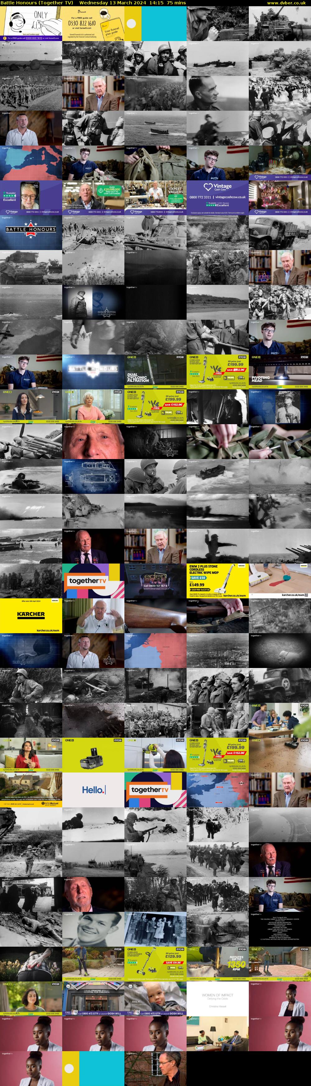 Battle Honours (Together TV) Wednesday 13 March 2024 14:15 - 15:30