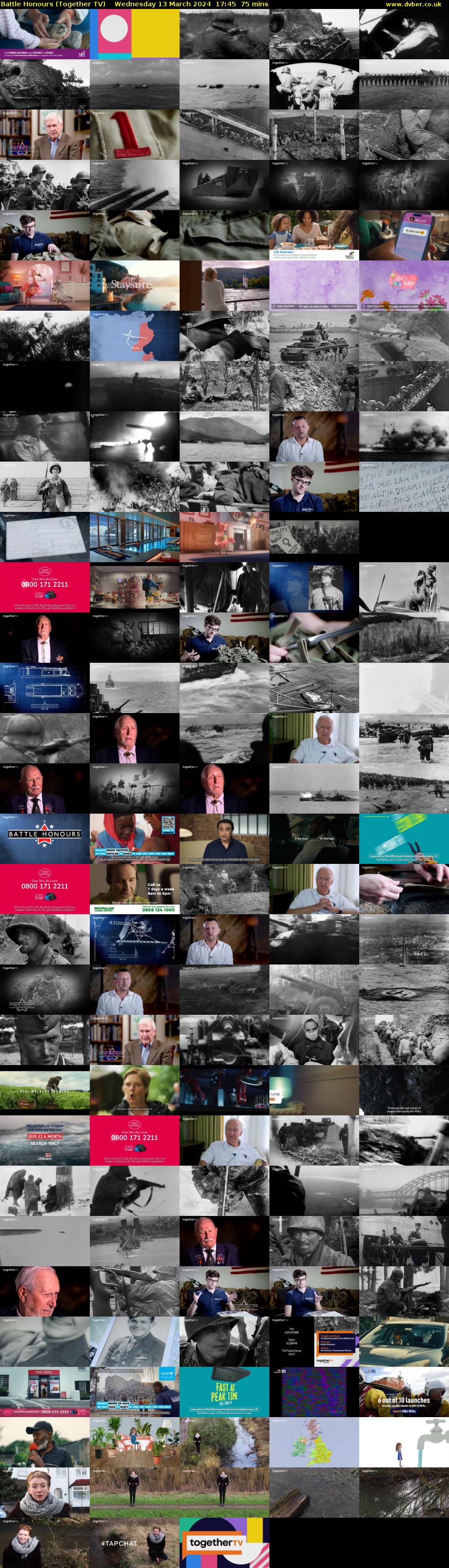 Battle Honours (Together TV) Wednesday 13 March 2024 17:45 - 19:00