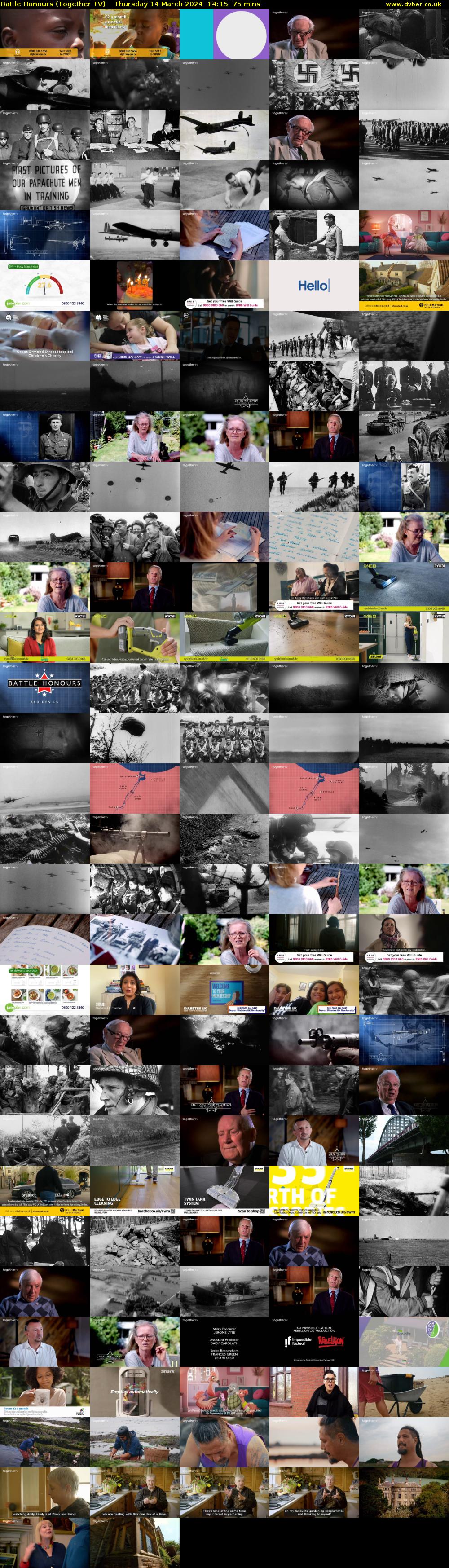Battle Honours (Together TV) Thursday 14 March 2024 14:15 - 15:30