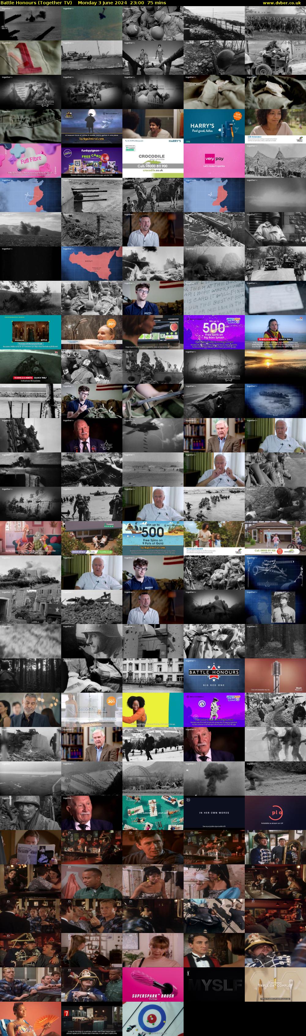 Battle Honours (Together TV) Monday 3 June 2024 23:00 - 00:15