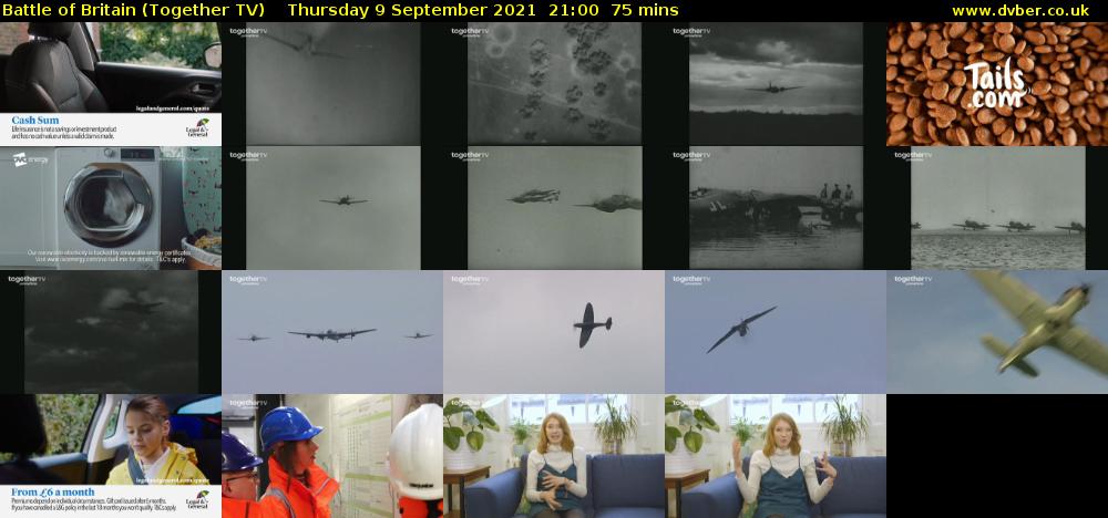 Battle of Britain (Together TV) Thursday 9 September 2021 22:00 - 23:15