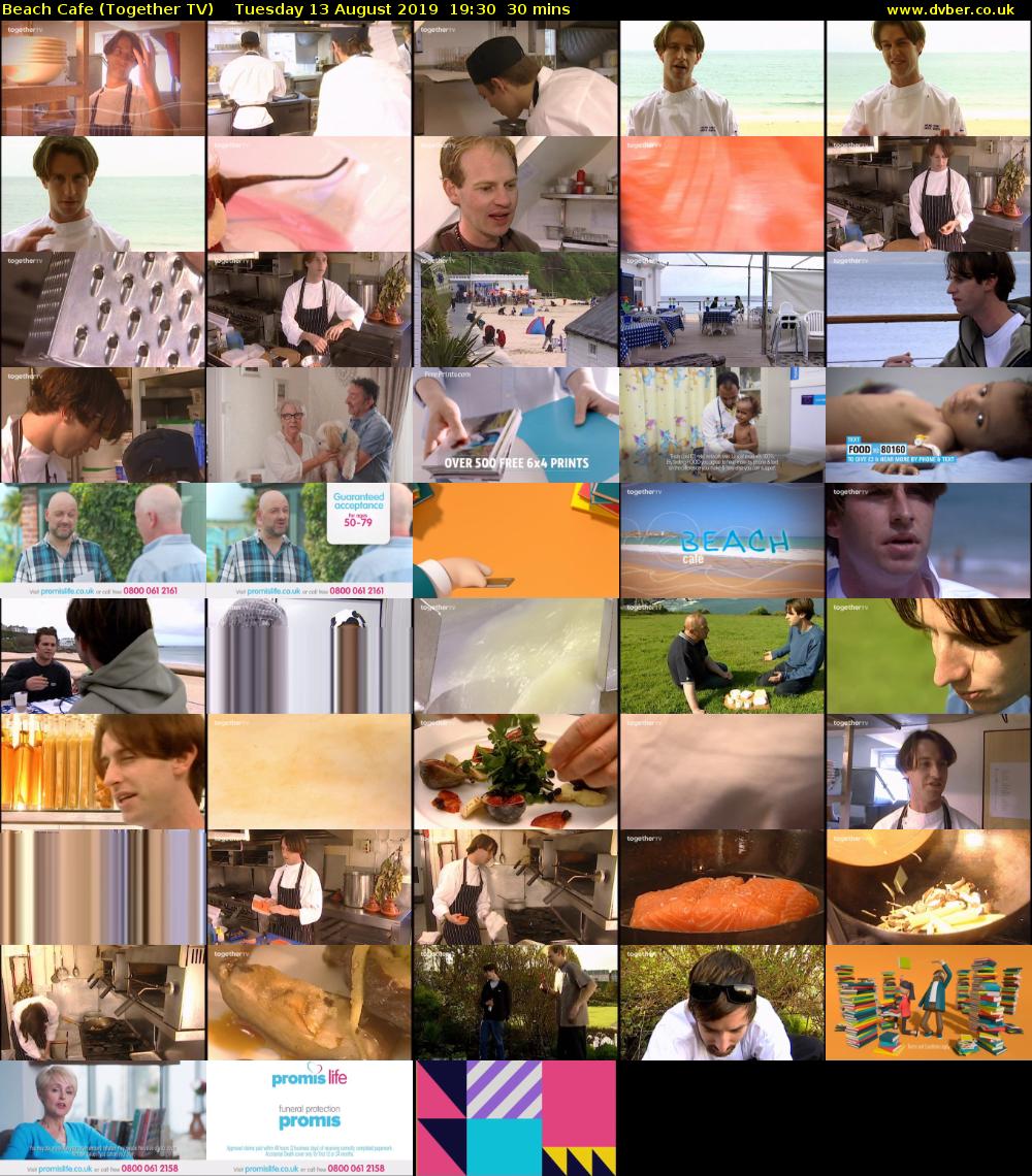 Beach Cafe (Together TV) Tuesday 13 August 2019 19:30 - 20:00