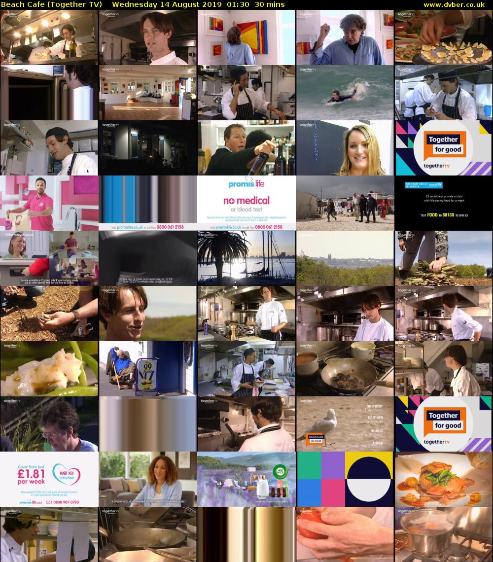 Beach Cafe (Together TV) Wednesday 14 August 2019 01:30 - 02:00