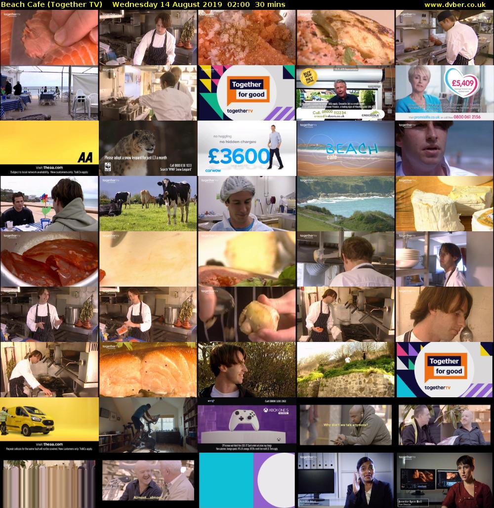 Beach Cafe (Together TV) Wednesday 14 August 2019 02:00 - 02:30