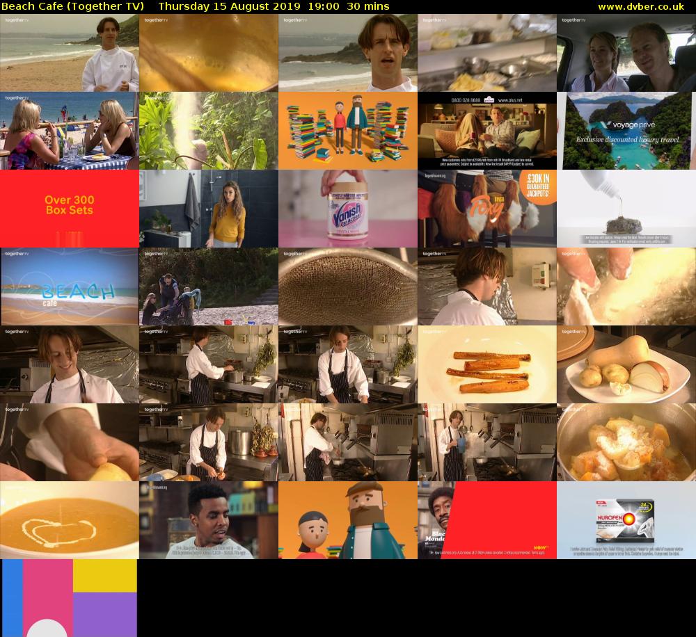 Beach Cafe (Together TV) Thursday 15 August 2019 19:00 - 19:30