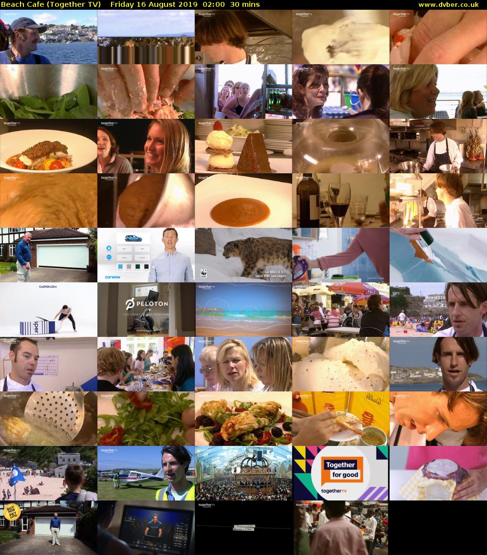 Beach Cafe (Together TV) Friday 16 August 2019 02:00 - 02:30