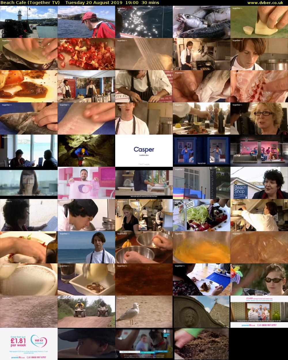 Beach Cafe (Together TV) Tuesday 20 August 2019 19:00 - 19:30