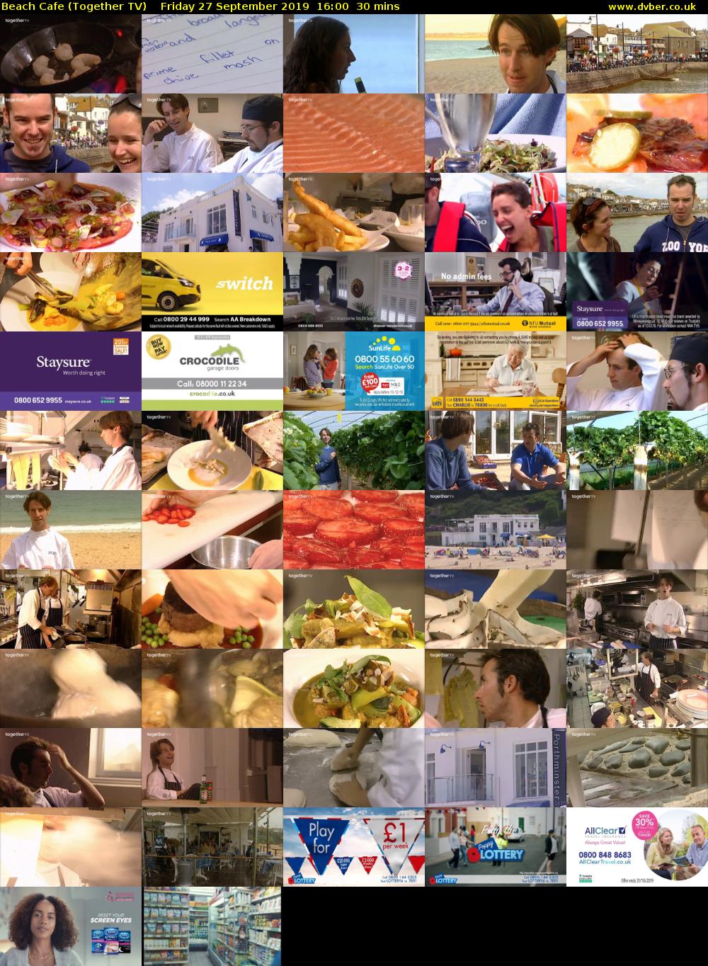 Beach Cafe (Together TV) Friday 27 September 2019 16:00 - 16:30