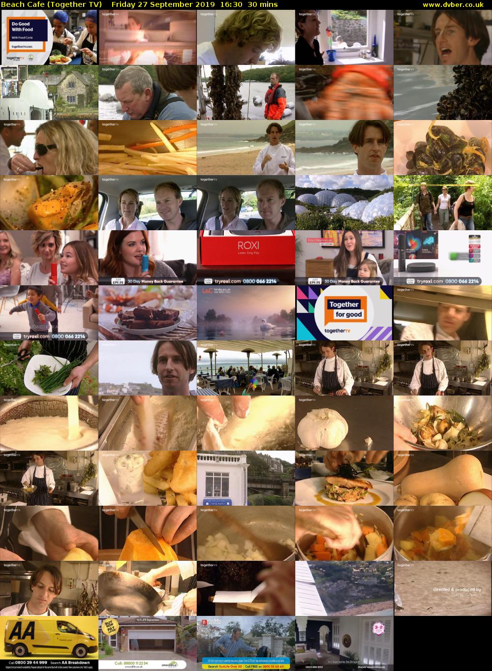 Beach Cafe (Together TV) Friday 27 September 2019 16:30 - 17:00