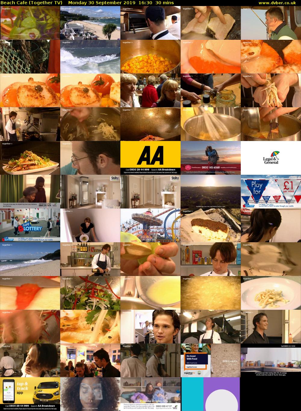 Beach Cafe (Together TV) Monday 30 September 2019 16:30 - 17:00