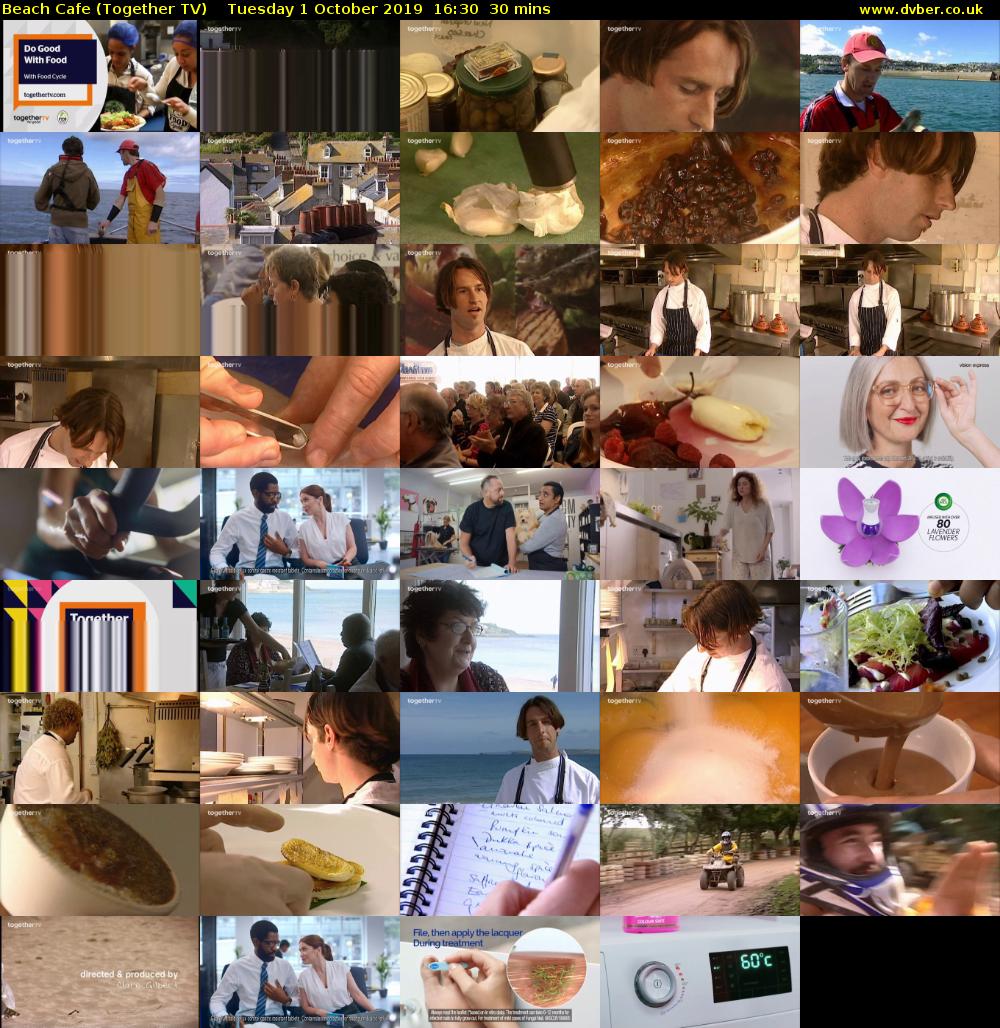 Beach Cafe (Together TV) Tuesday 1 October 2019 16:30 - 17:00