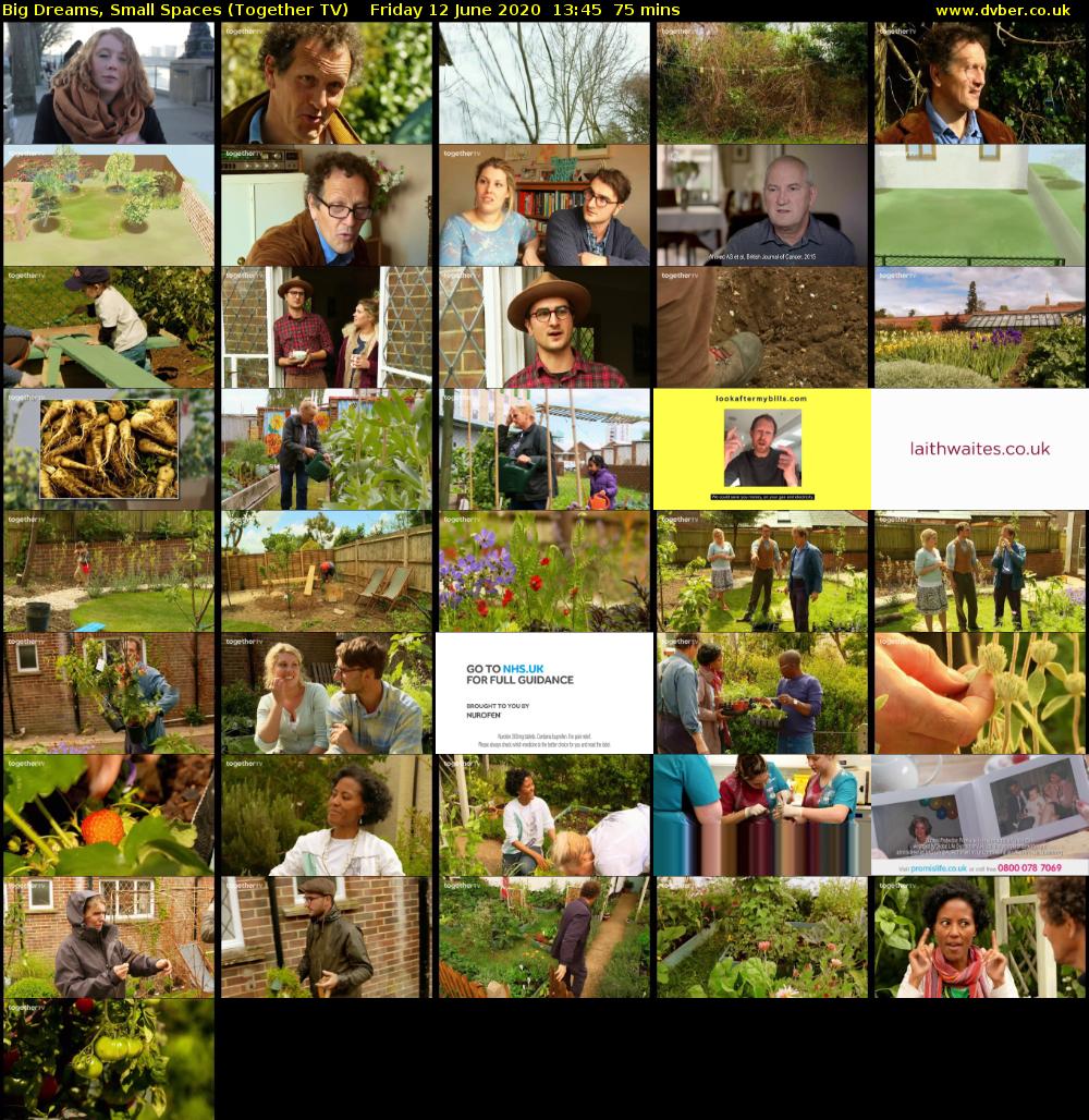 Big Dreams, Small Spaces (Together TV) Friday 12 June 2020 13:45 - 15:00