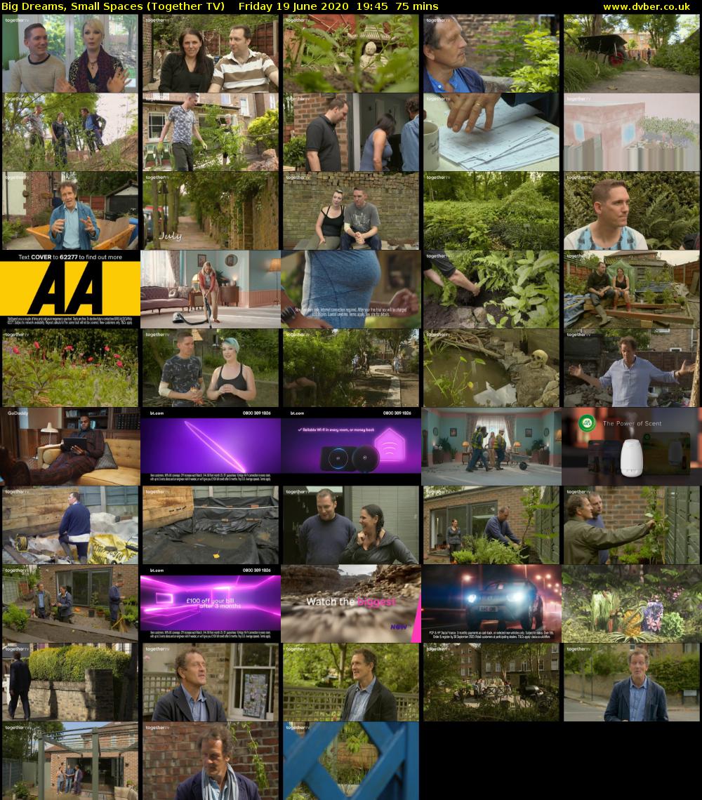 Big Dreams, Small Spaces (Together TV) Friday 19 June 2020 19:45 - 21:00