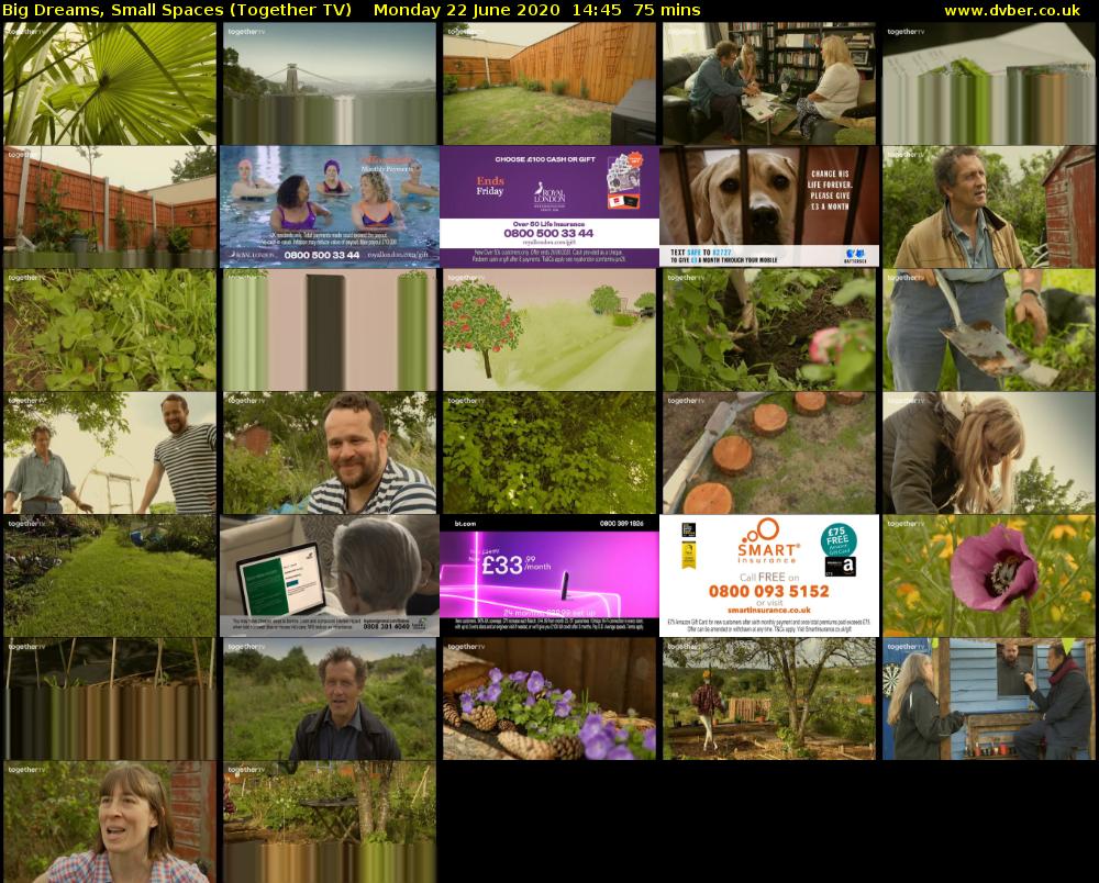 Big Dreams, Small Spaces (Together TV) Monday 22 June 2020 14:45 - 16:00