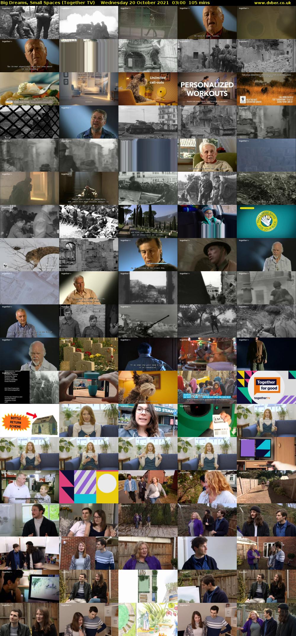 Big Dreams, Small Spaces (Together TV) Wednesday 20 October 2021 03:00 - 04:45