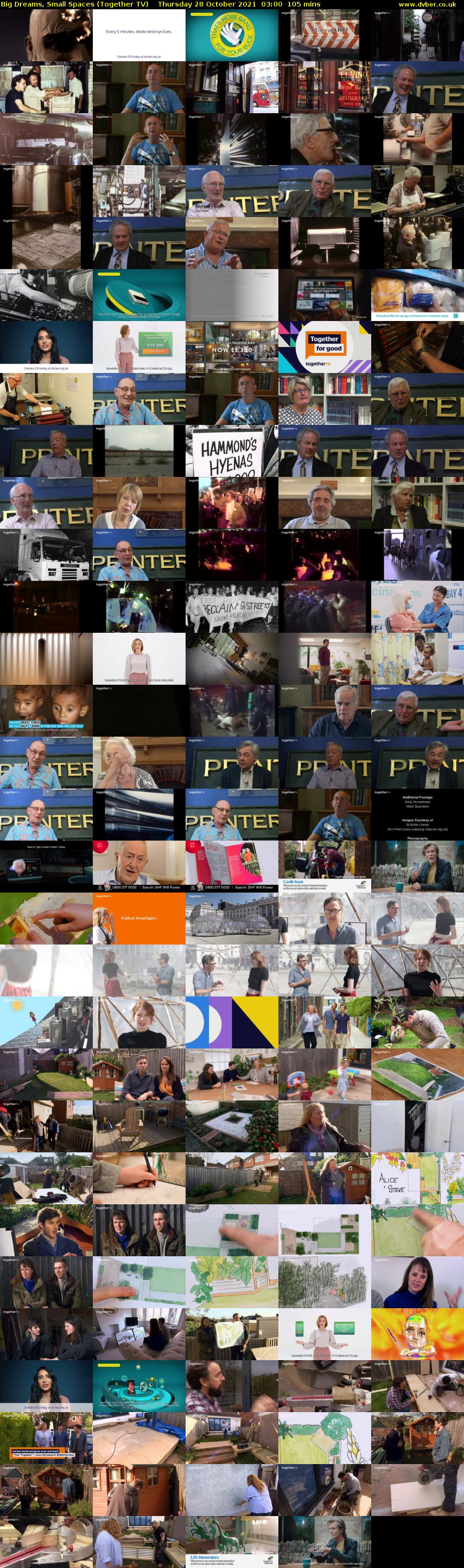 Big Dreams, Small Spaces (Together TV) Thursday 28 October 2021 03:00 - 04:45