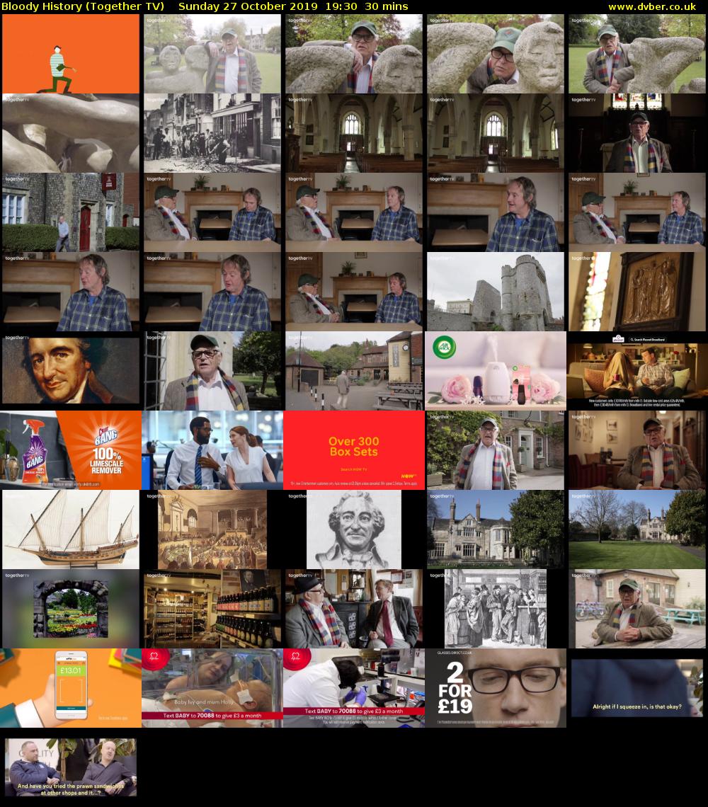 Bloody History (Together TV) Sunday 27 October 2019 19:30 - 20:00