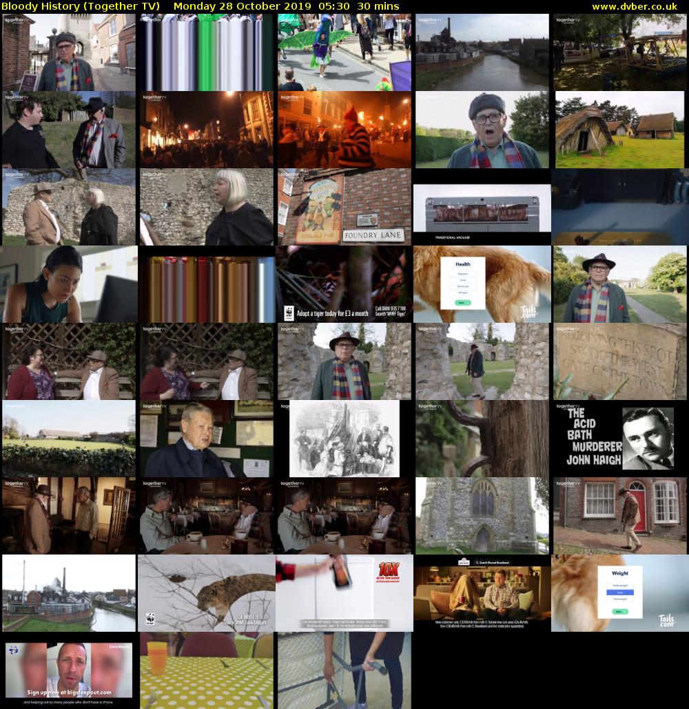 Bloody History (Together TV) Monday 28 October 2019 05:30 - 06:00