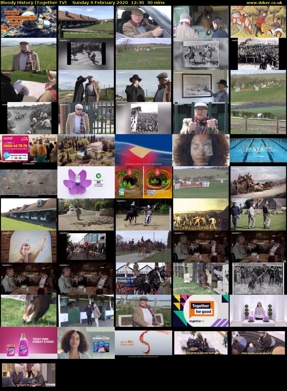 Bloody History (Together TV) Sunday 9 February 2020 12:30 - 13:00