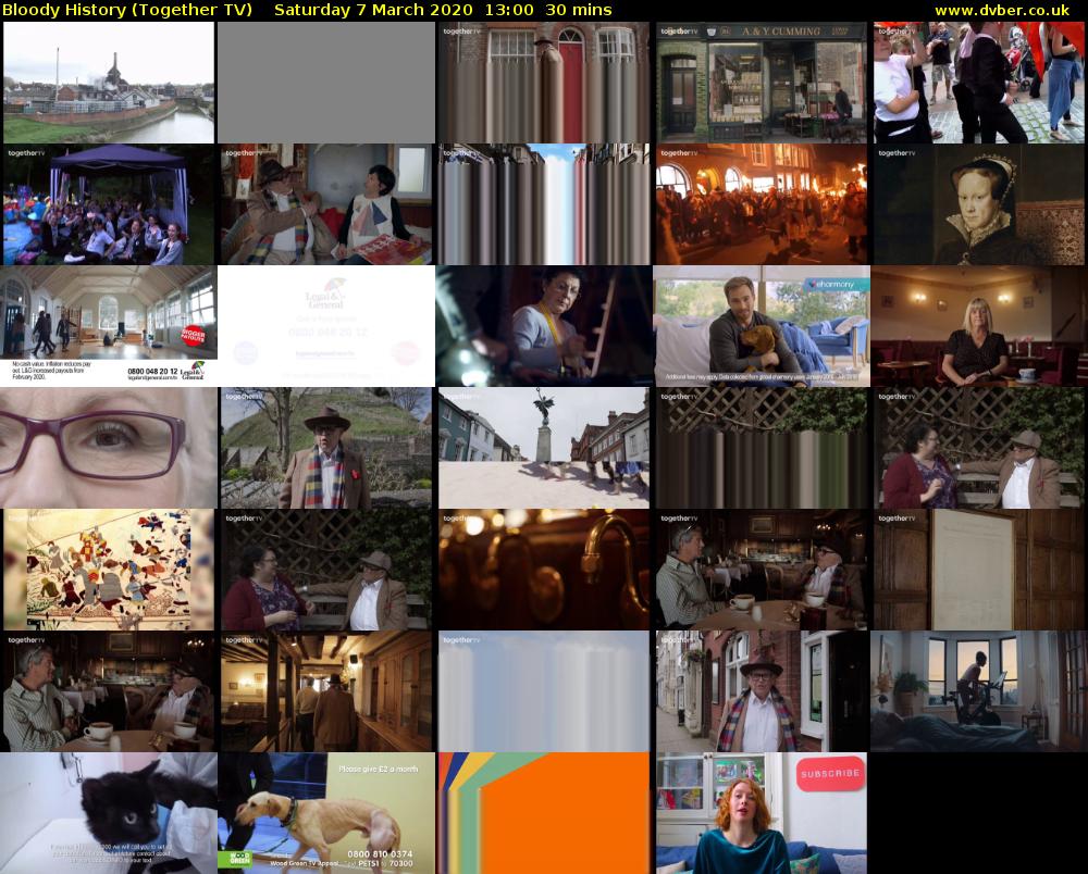 Bloody History (Together TV) Saturday 7 March 2020 13:00 - 13:30