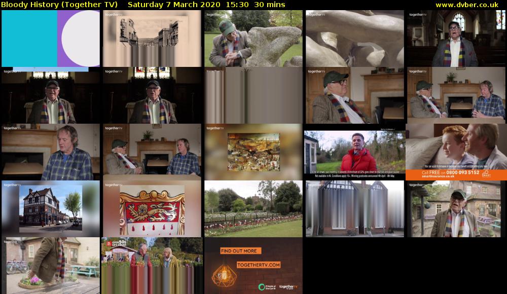 Bloody History (Together TV) Saturday 7 March 2020 15:30 - 16:00