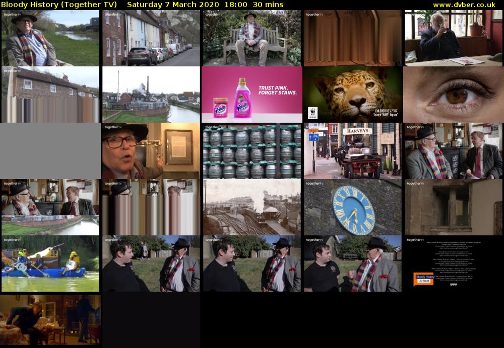 Bloody History (Together TV) Saturday 7 March 2020 18:00 - 18:30