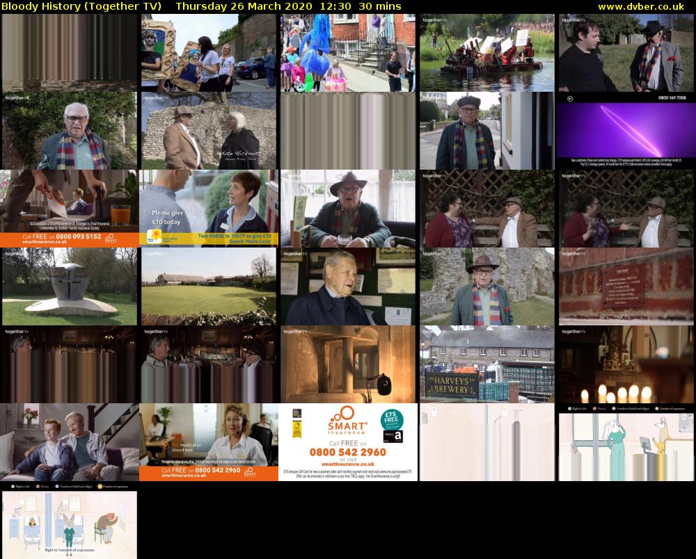 Bloody History (Together TV) Thursday 26 March 2020 12:30 - 13:00