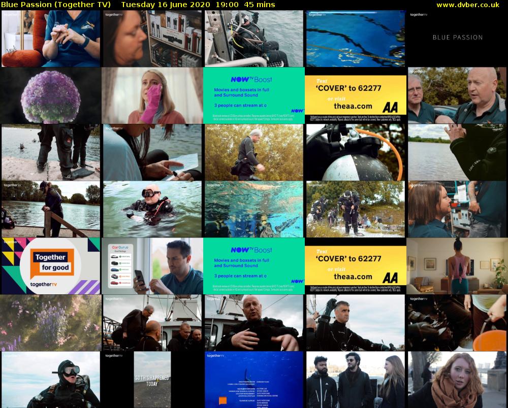 Blue Passion (Together TV) Tuesday 16 June 2020 19:00 - 19:45