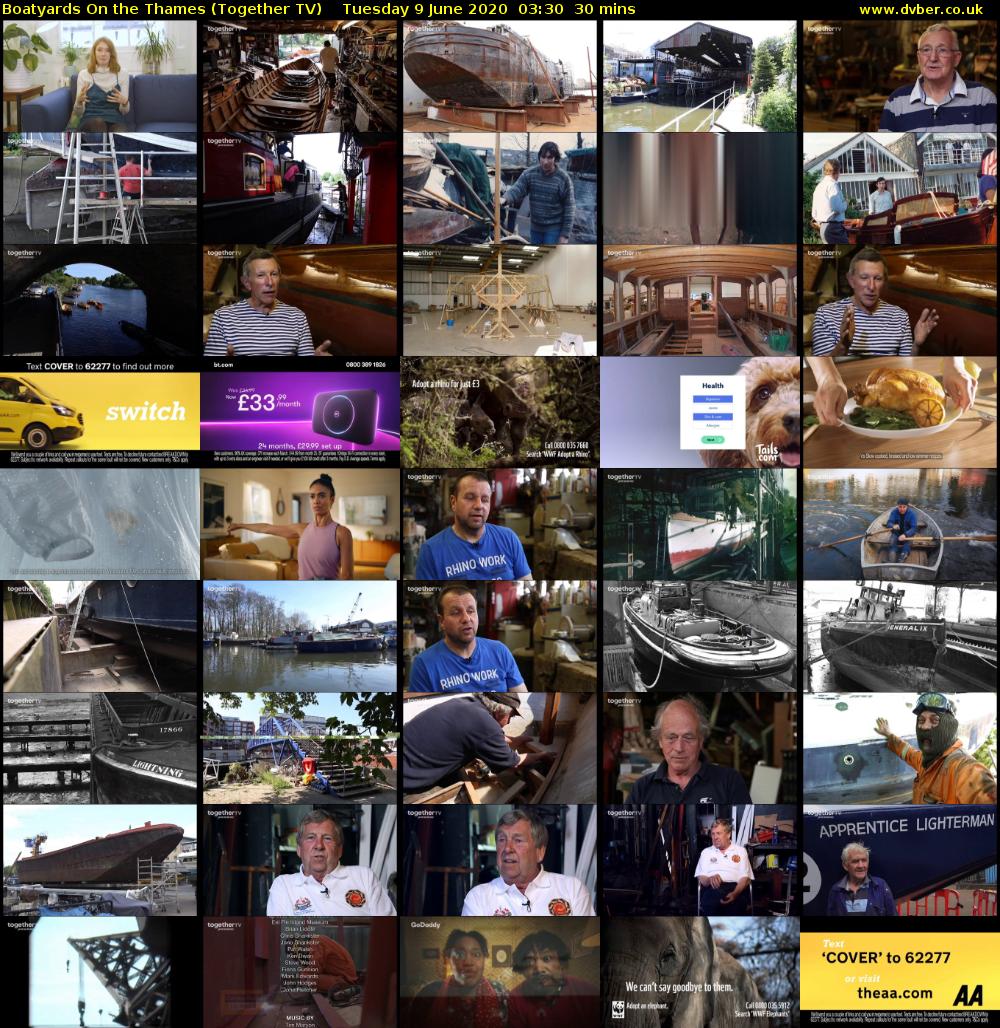 Boatyards On the Thames (Together TV) Tuesday 9 June 2020 03:30 - 04:00
