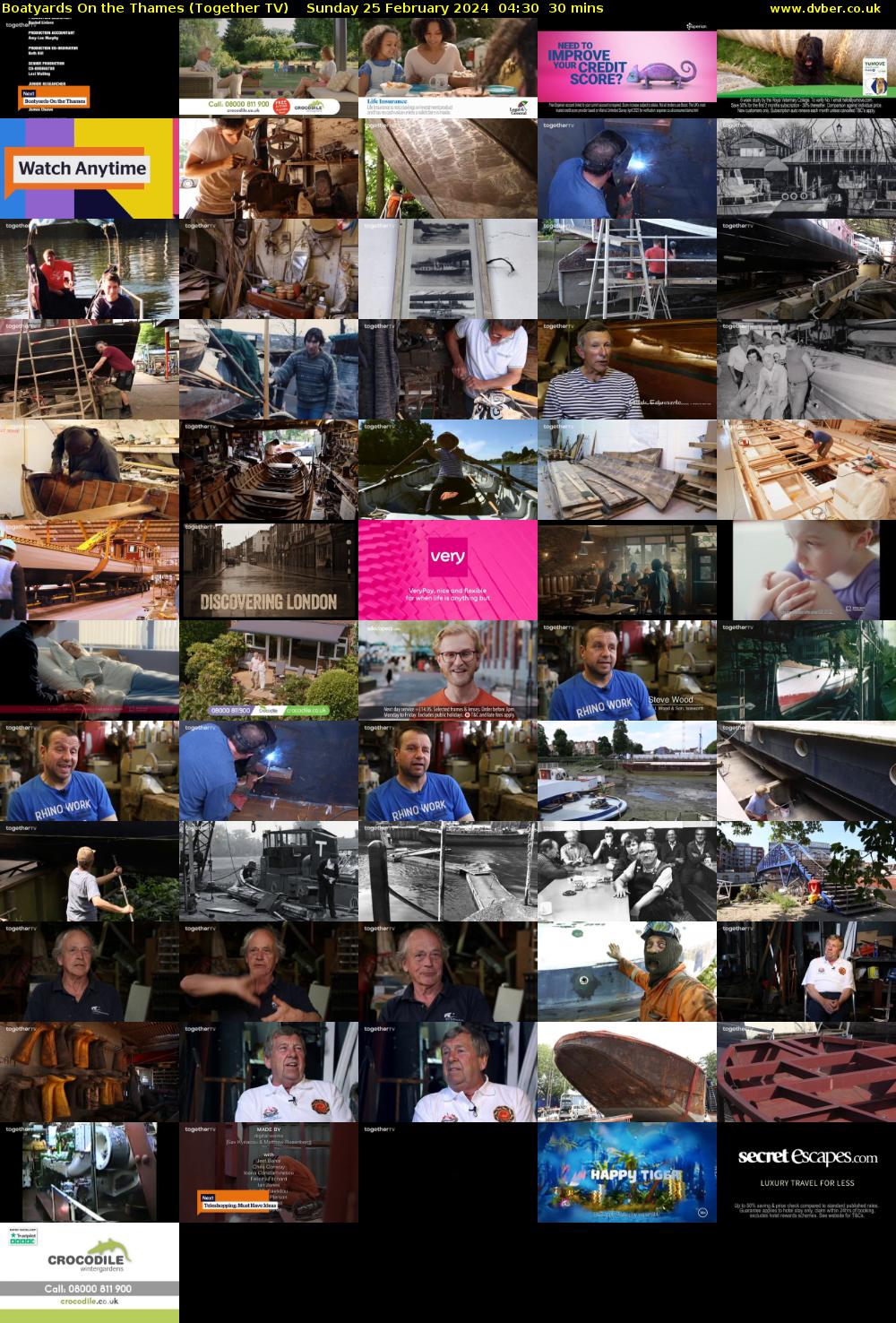 Boatyards On the Thames (Together TV) Sunday 25 February 2024 04:30 - 05:00