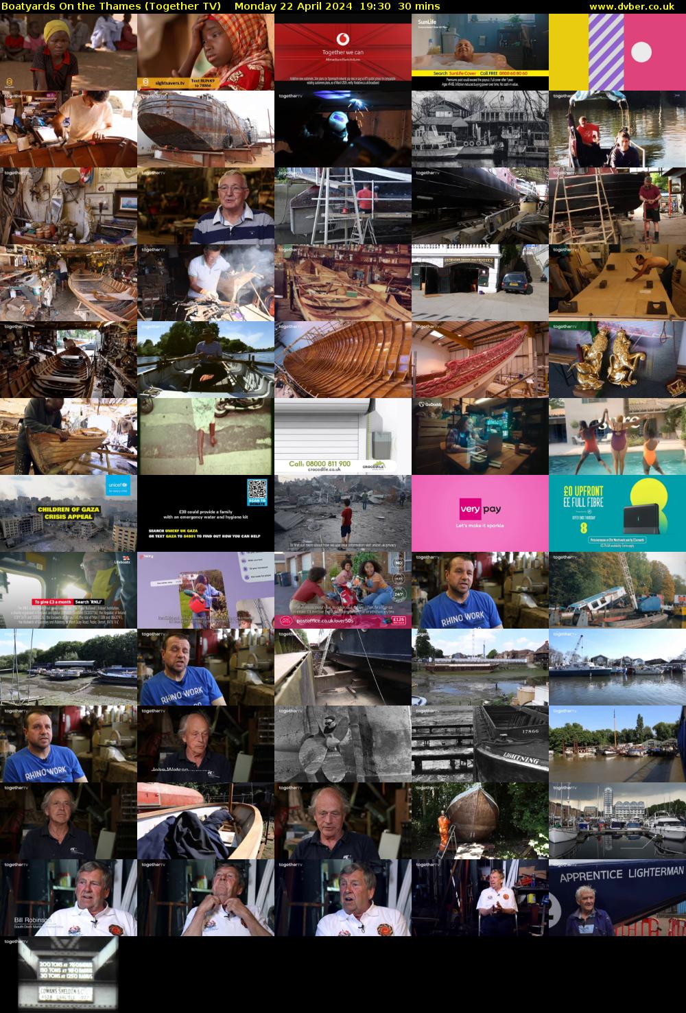 Boatyards On the Thames (Together TV) Monday 22 April 2024 19:30 - 20:00