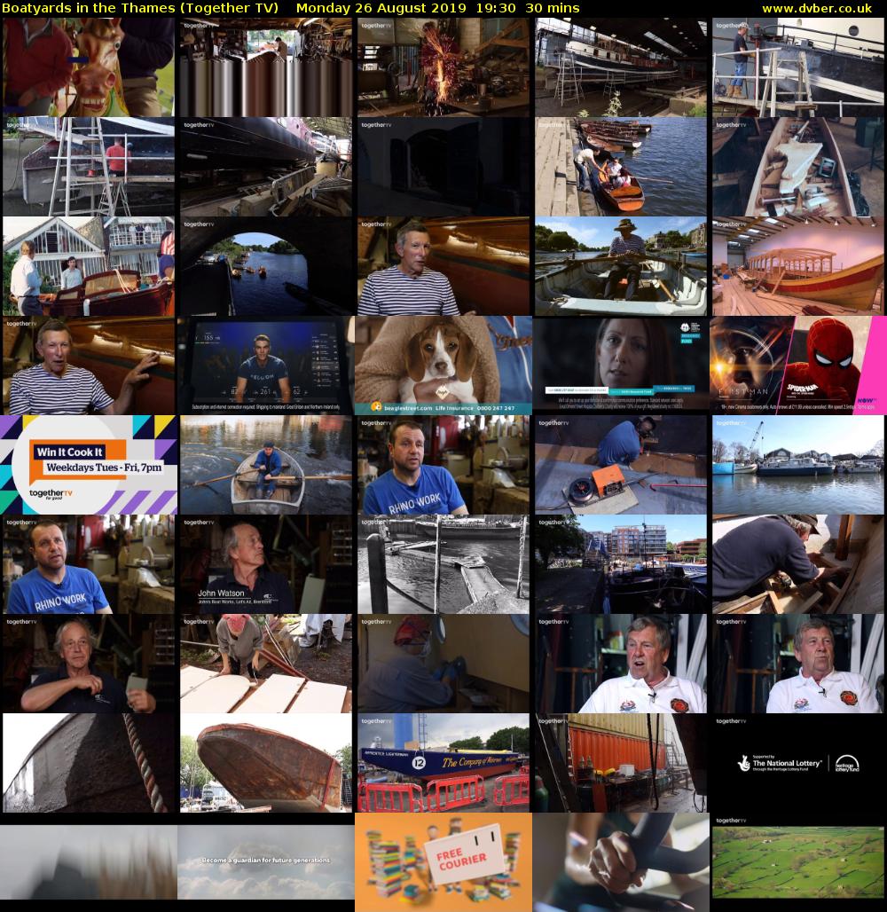 Boatyards in the Thames (Together TV) Monday 26 August 2019 19:30 - 20:00