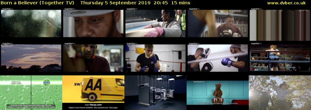 Born a Believer (Together TV) Thursday 5 September 2019 20:45 - 21:00