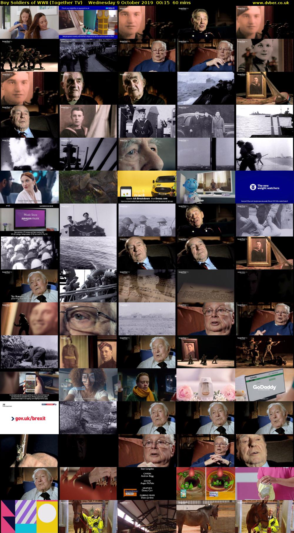 Boy Soldiers of WWII (Together TV) Wednesday 9 October 2019 00:15 - 01:15