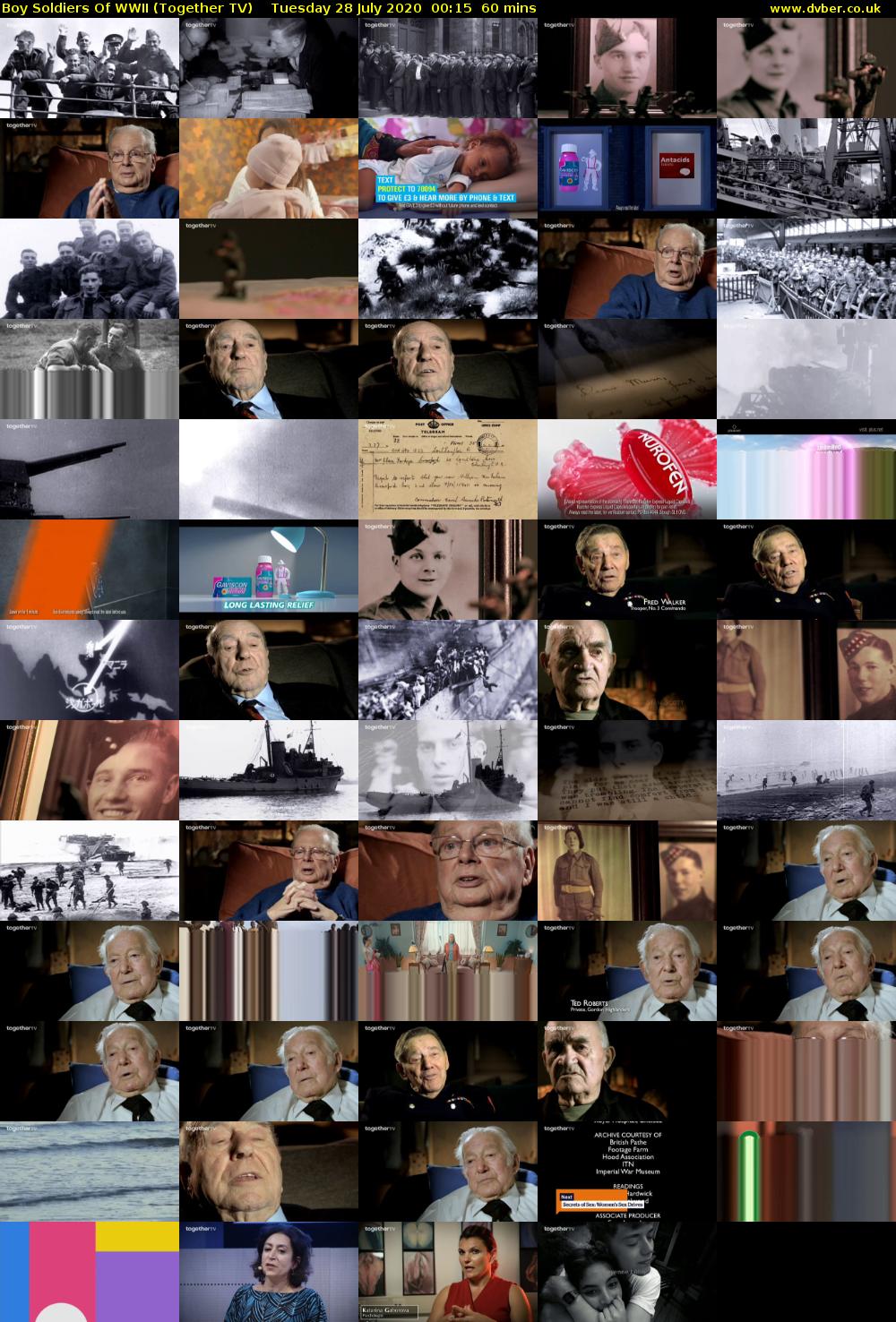 Boy Soldiers of WWII (Together TV) Tuesday 28 July 2020 00:15 - 01:15