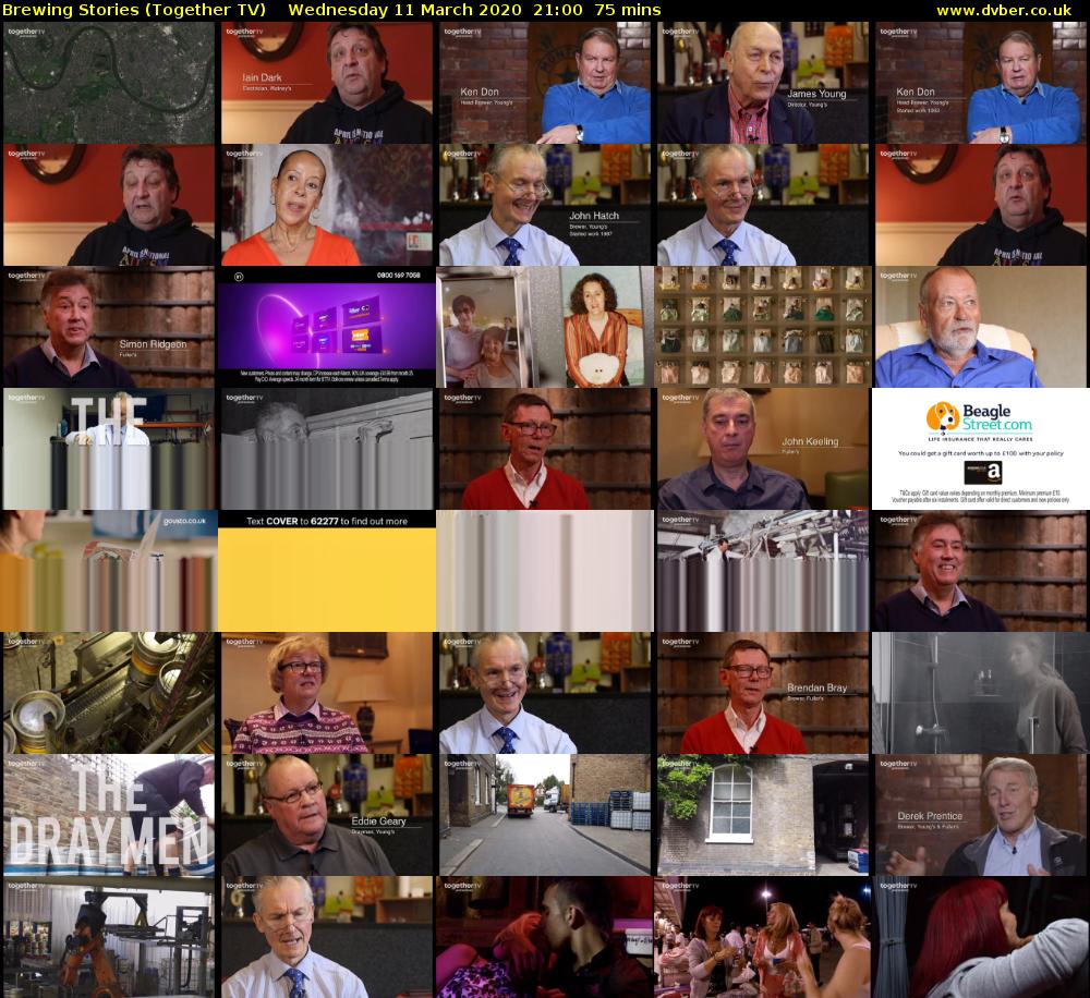 Brewing Stories (Together TV) Wednesday 11 March 2020 21:00 - 22:15