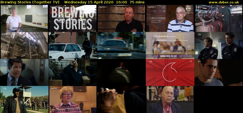 Brewing Stories (Together TV) Wednesday 15 April 2020 16:00 - 17:15