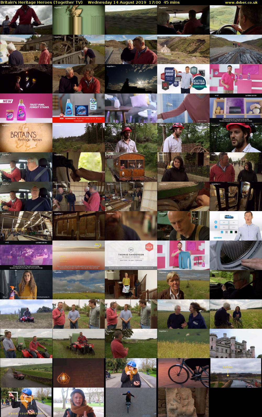 Britain's Heritage Heroes (Together TV) Wednesday 14 August 2019 17:00 - 17:45
