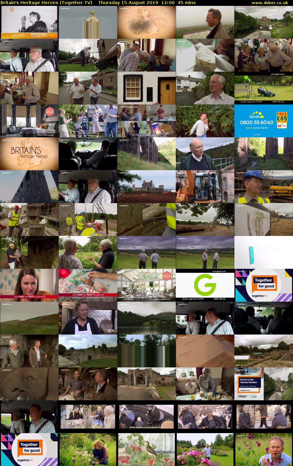 Britain's Heritage Heroes (Together TV) Thursday 15 August 2019 12:00 - 12:45